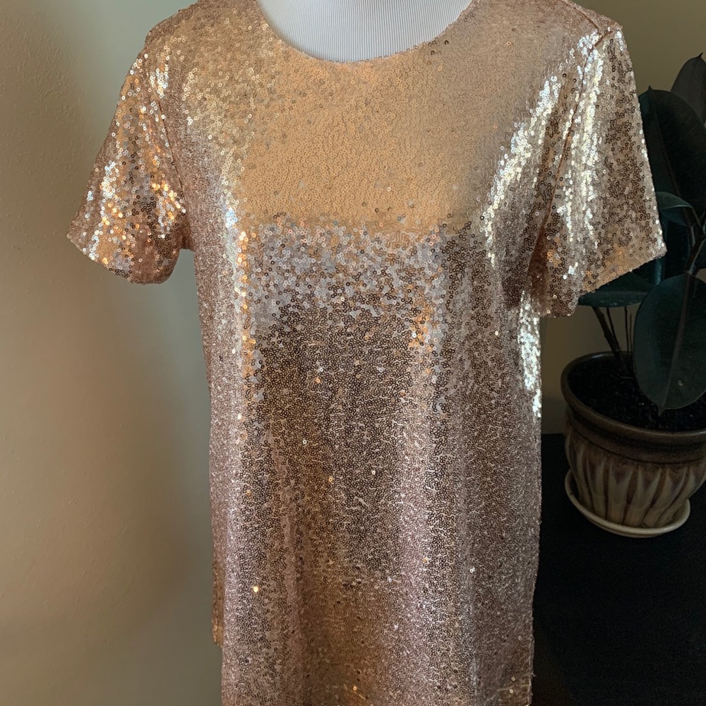 Coco & Main Sequin Top